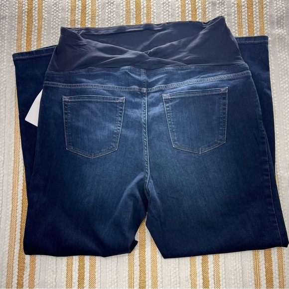 NWT Over The Belly Dark Wash Skinny Maternity Jeans -Dark Wash Size 16 - Picture 12 of 12